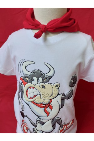 CAMISETA NIÑO SERIGRAFIADA BLANCA