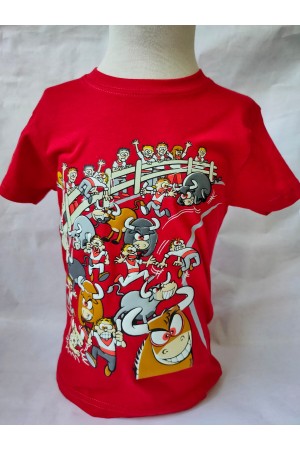 CAMISETA NIÑO SERIGRAFIADA ROJA