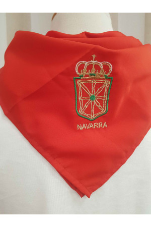Pañuelo bordado navarra
