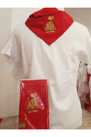 Pañuelo rojo bordado