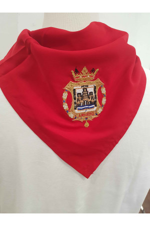 Pañuelo rojo bordado
